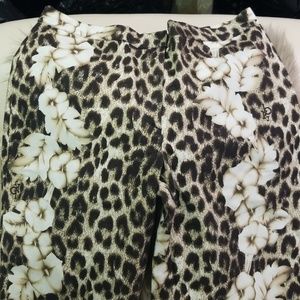 Leopard cotton pants